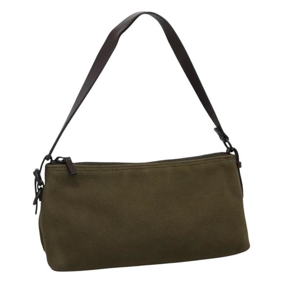 GUCCI Hand Bag Canvas Leather Khaki Auth ti2753 - Picture 1 of 16